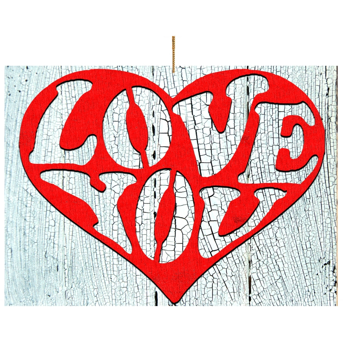 Designocracy 99733-M Heart of Love Wooden Magnet