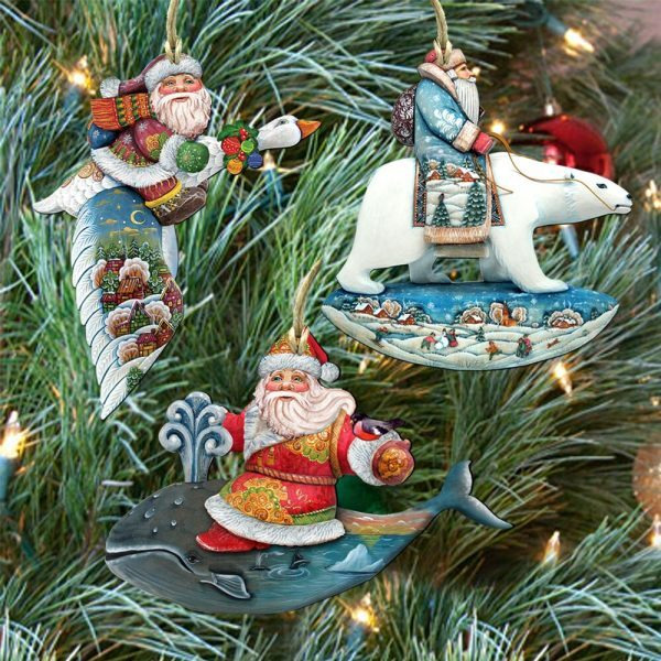 gDeBrekht 8100014S3 Travel Ride Wooden Ornaments Wall Decor Set - Set of 3