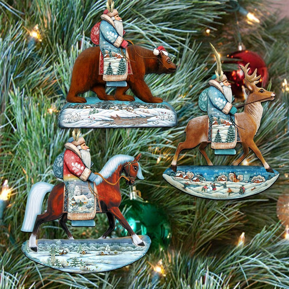 gDeBrekht 770143S3 Handcrafted glass Keepsake Ornaments - Set of 3