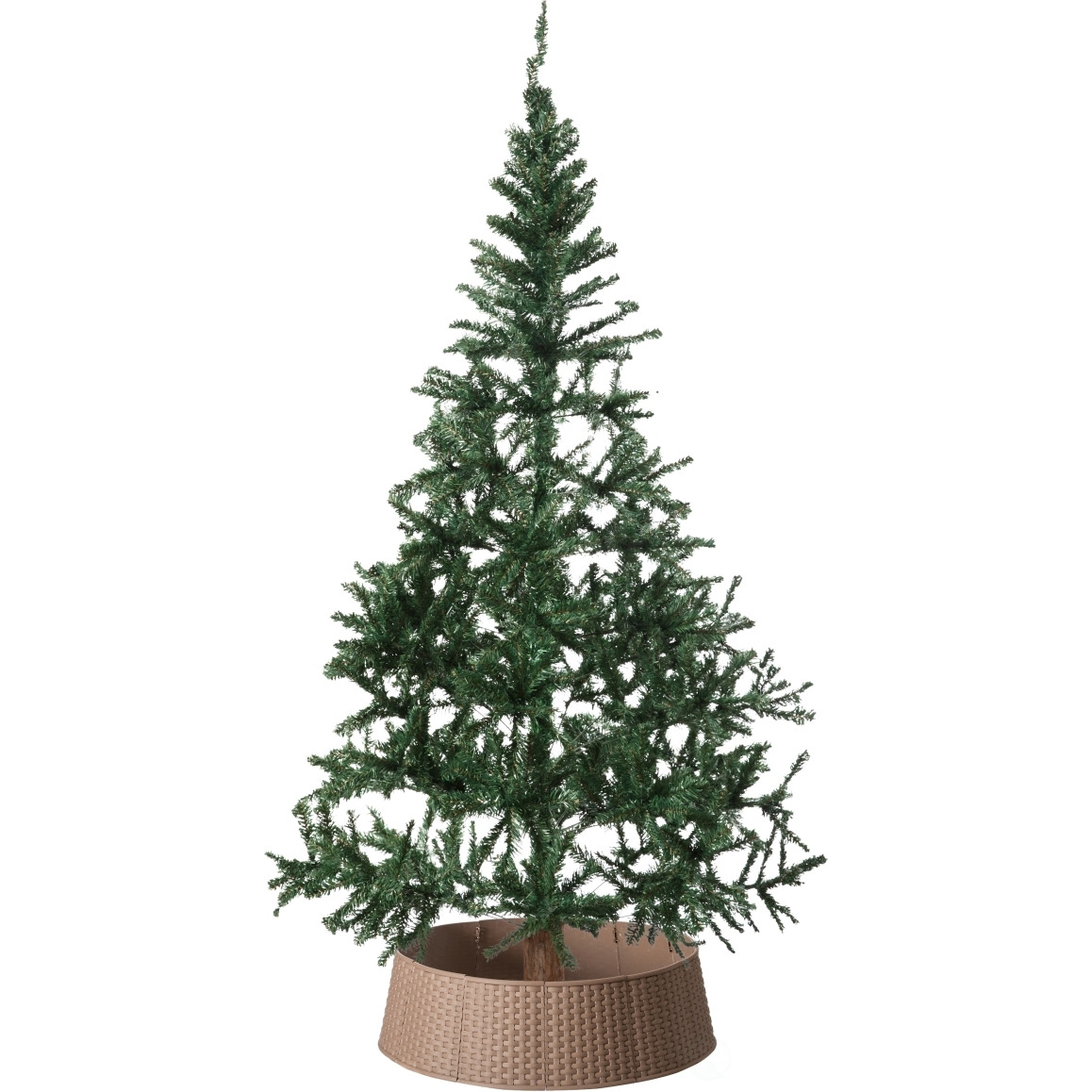 gardenised QI003957BR Large Rattan collar Tree Skirt  Brown