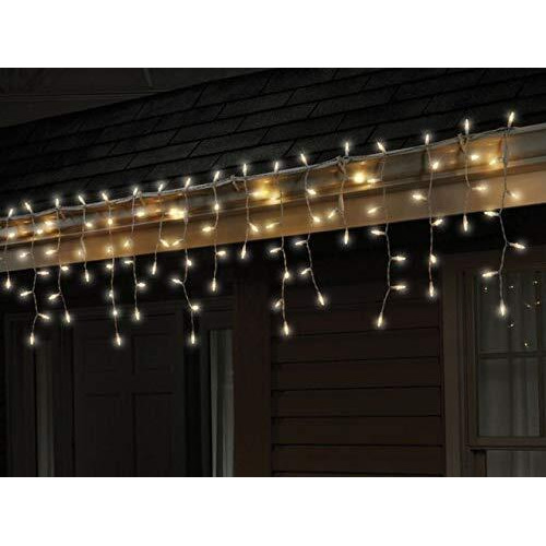 40811-71 cool White Traditional LED Icicle Light Set  100 count