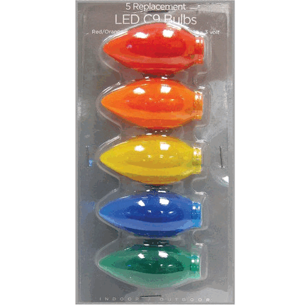 11231-71 Multi-color Traditional LED c9 Replacement Bulbs