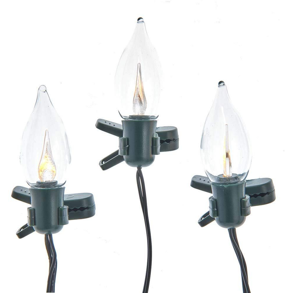Kurt Adler BAT1704 7-Light Battery-Operated Flicker Flame Light Set with clips