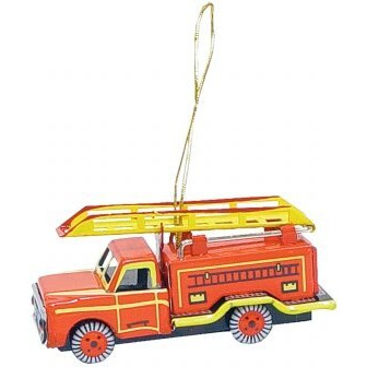 collectible Tin Ornament - Fire Truck