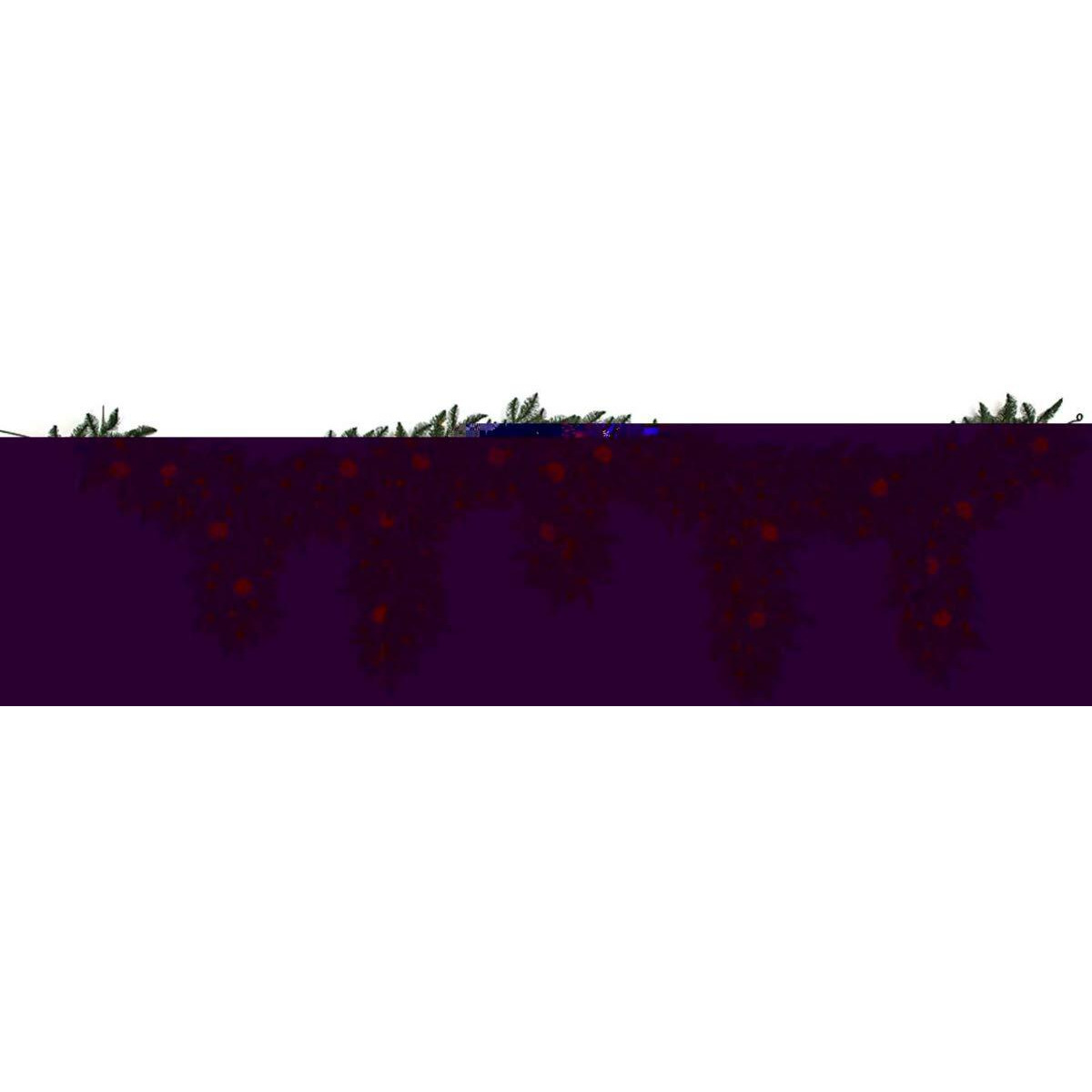 Autograph Foliages c-190604 9 ft Mixed grand Fir Dripping Swag&44 garland with Pine cones & Twinkling LED Light