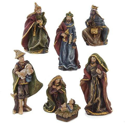 Kurt S Adler N1028 35 in Resin Nativity Set - 7 Piece