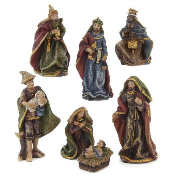 Kurt S Adler N1028 35 in Resin Nativity Set - 7 Piece