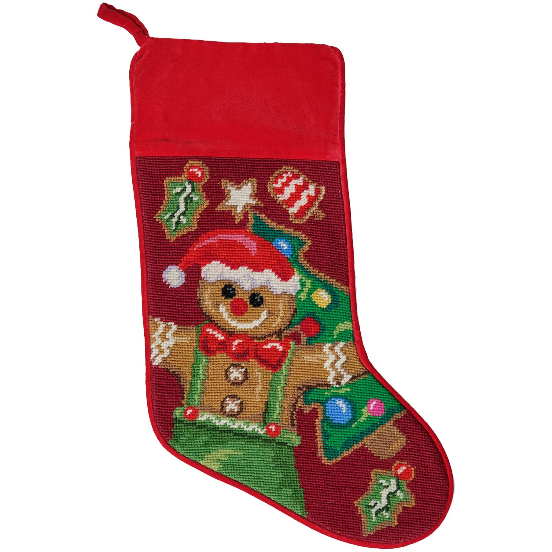 Peking Handicraft 31SJM10272AMc 11 x 18 in gingerbread Man Np Stocking