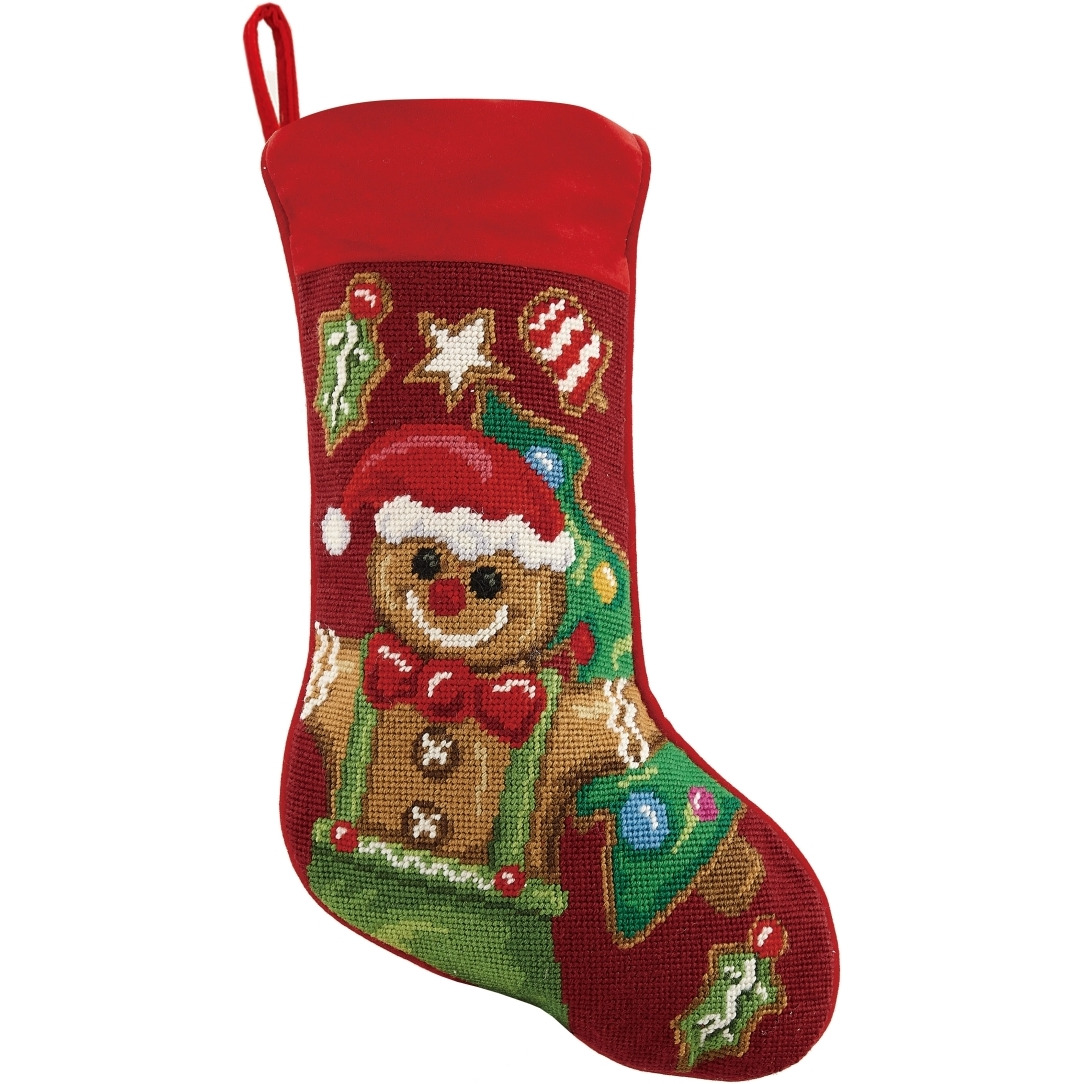 Peking Handicraft 31SJM10272AMc 11 x 18 in gingerbread Man Np Stocking