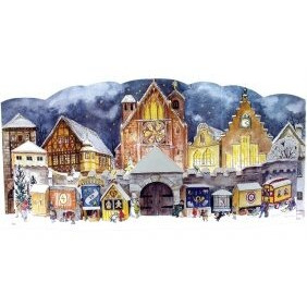 mer Advent - 3-Dimensional Village Scene Replica of 1947 Design