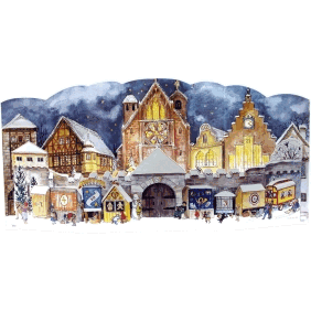 mer Advent - 3-Dimensional Village Scene Replica of 1947 Design