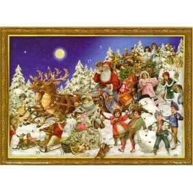 mer Advent - Santa and Sleigh