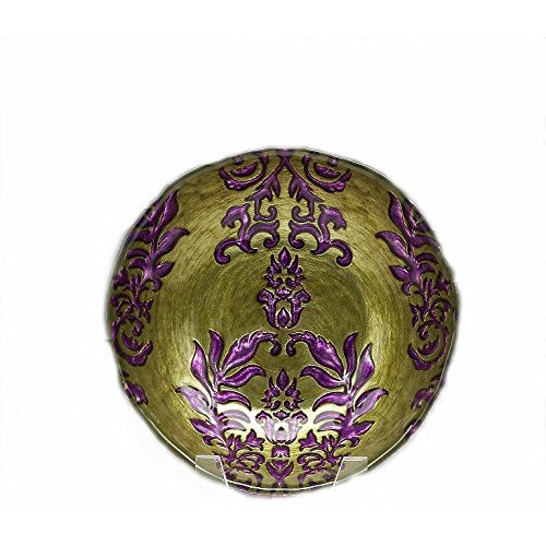 Damask 75 in green Purple Bowl - Set of 4