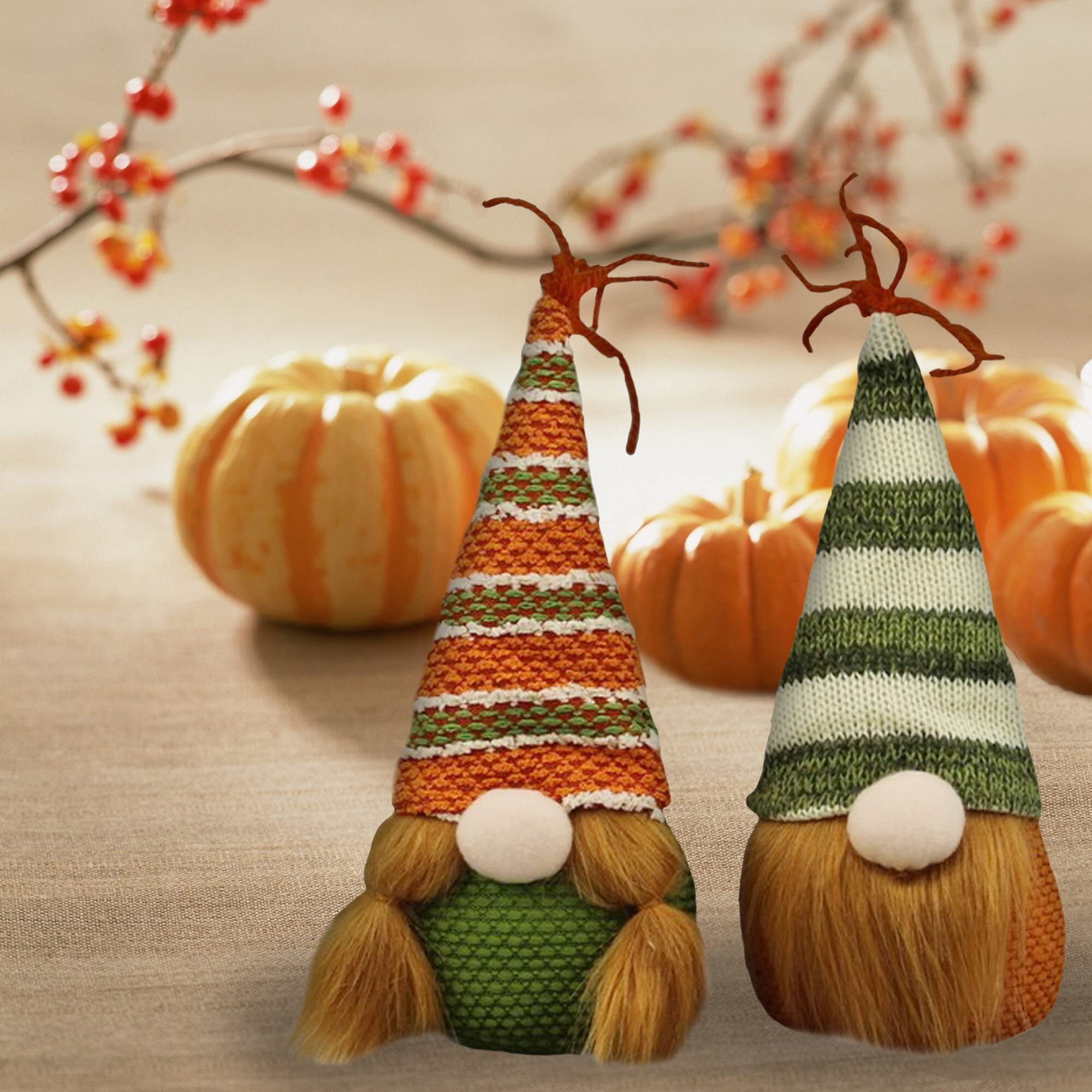 Admired By Nature  ABN5D013-ORNggRN 6" gnome Ornament  Set of 2
