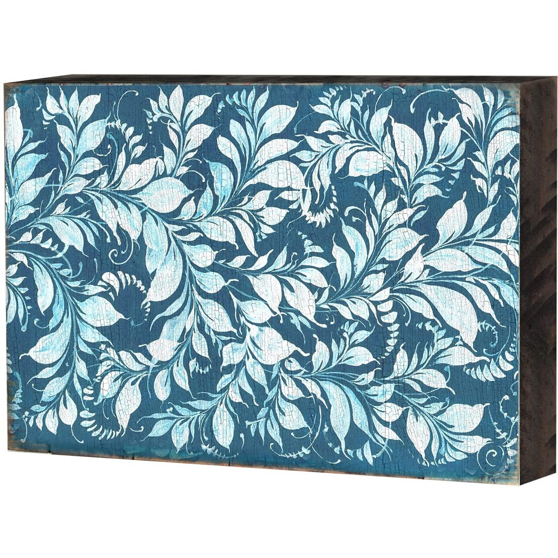 Designocracy 95005-18 Patterned Rustic Wooden Block Design graphic Art