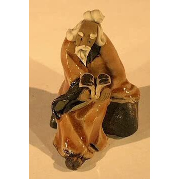 Bonsai Boy e3461 2 in Miniature ceramic Figurine - Man Reading Book