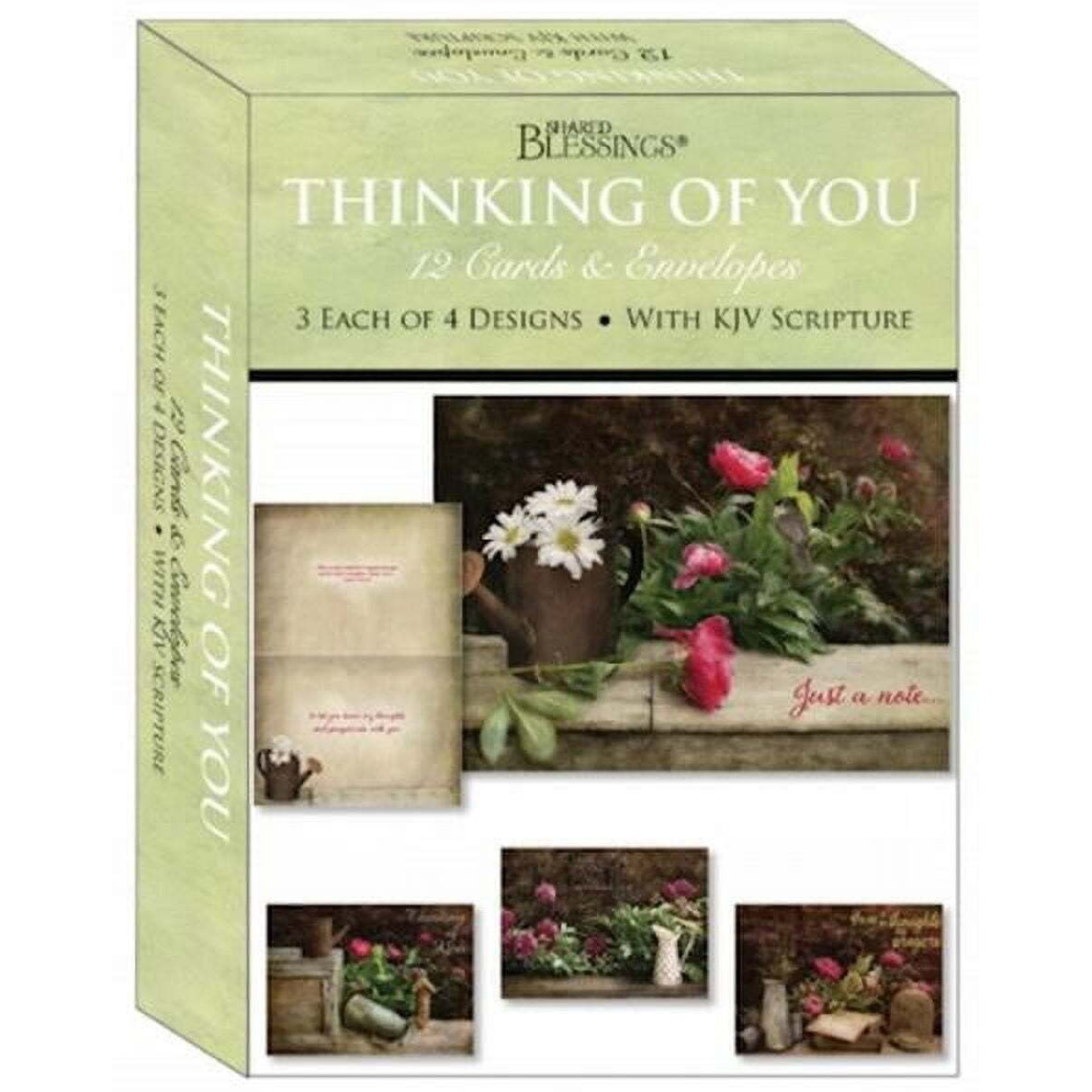 crown Point graphics 272448 Shared Blessings-Thinking of You Florally Yours card-Boxed - Box of 12