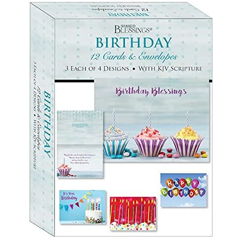 crown Point graphics 27243X Shared Blessings-Birthday Lets celebrate card-Boxed - Box of 12