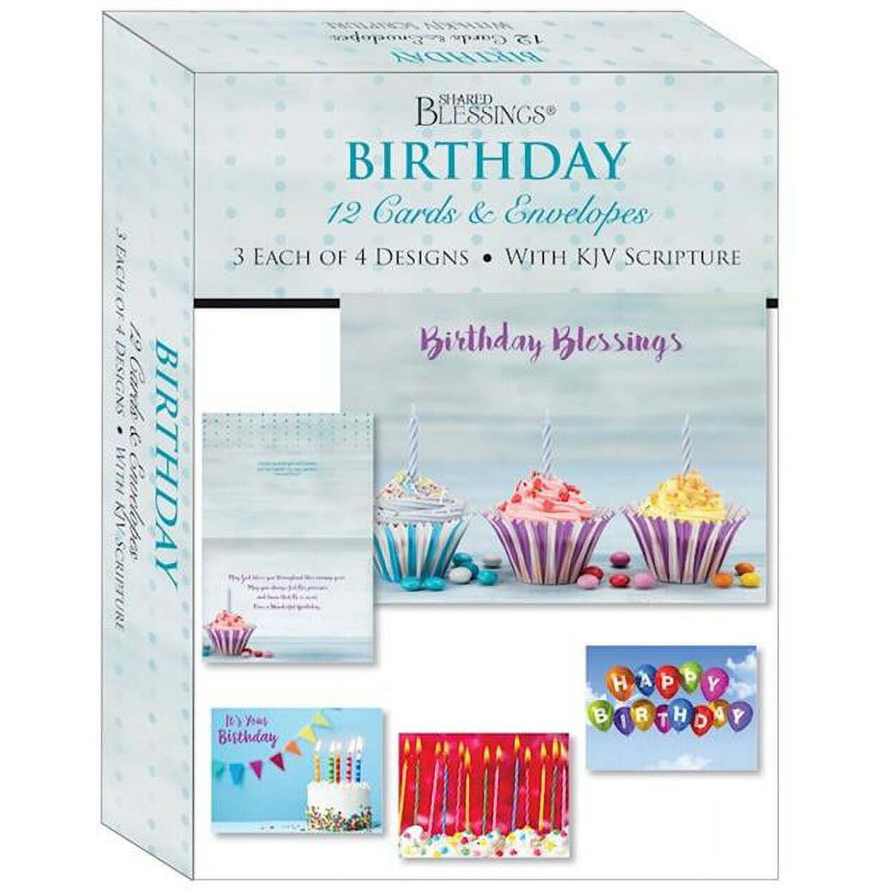 crown Point graphics 27243X Shared Blessings-Birthday Lets celebrate card-Boxed - Box of 12