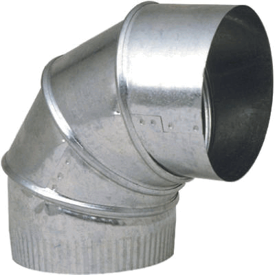 gV0284-c 4 in Adjustable HVAc Furnace Elbow  26 gauge