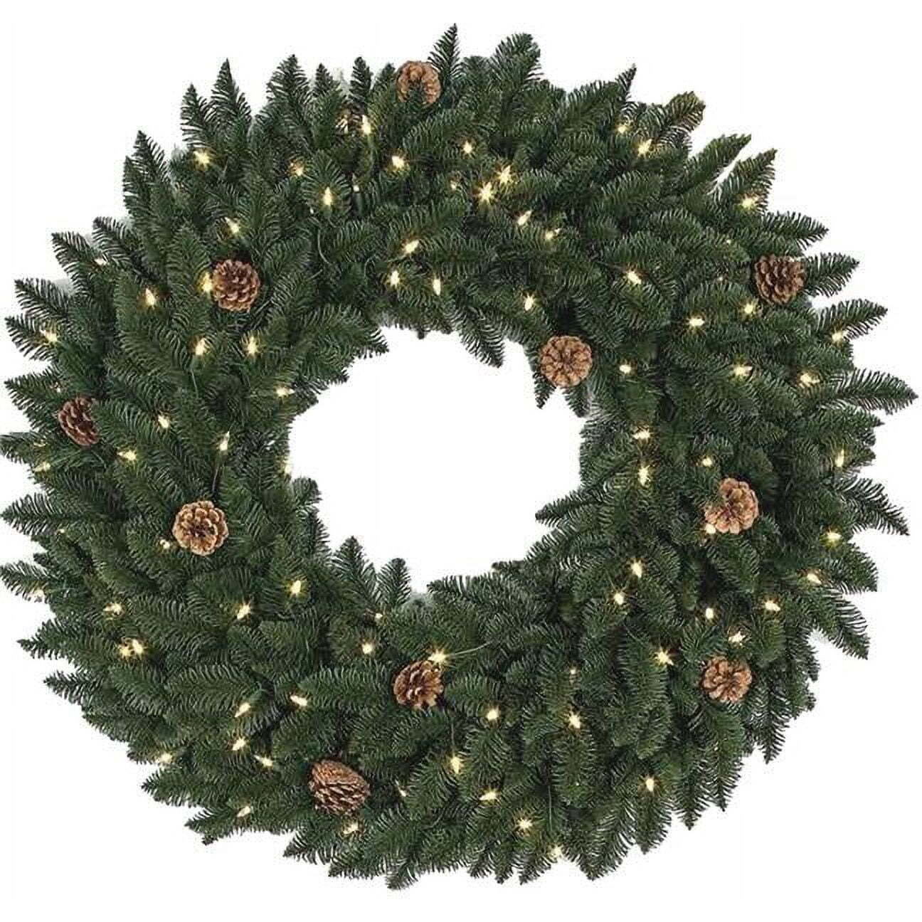 Autograph Foliages c-190614 36 in Mixed grand Fir Wreath with Twinkle Lights