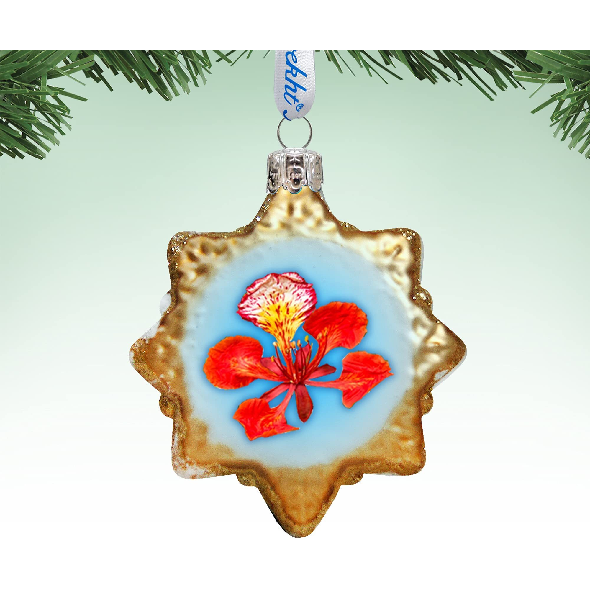 gDeBrekht 776285 Flower Keepsake glass Ornament