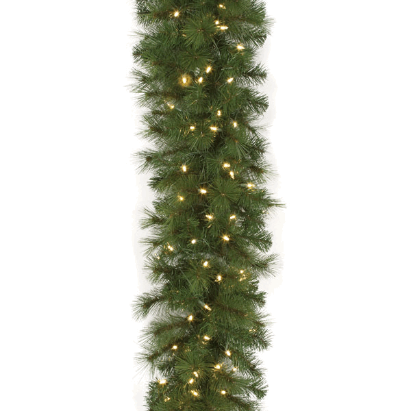 Autograph Foliages c-140584 9 ft x 14 in Mika Pine garland- green