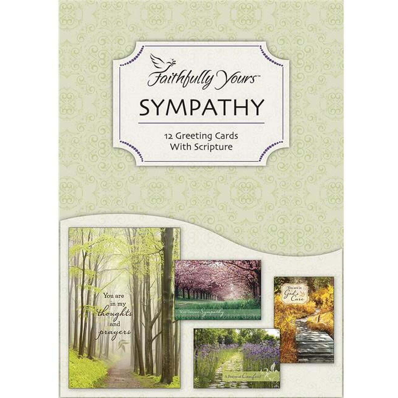 Faithfully Yours 166984 Sympathy card-Boxed - Pathways - Box of 12