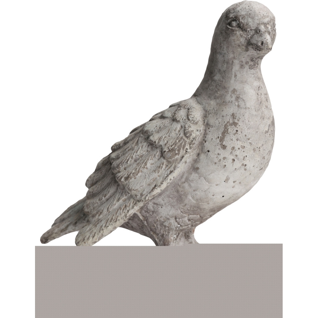 Urban Trends collection 41519 cement cardinal Standing Bird Figurine - Flat Base  Distressed gray