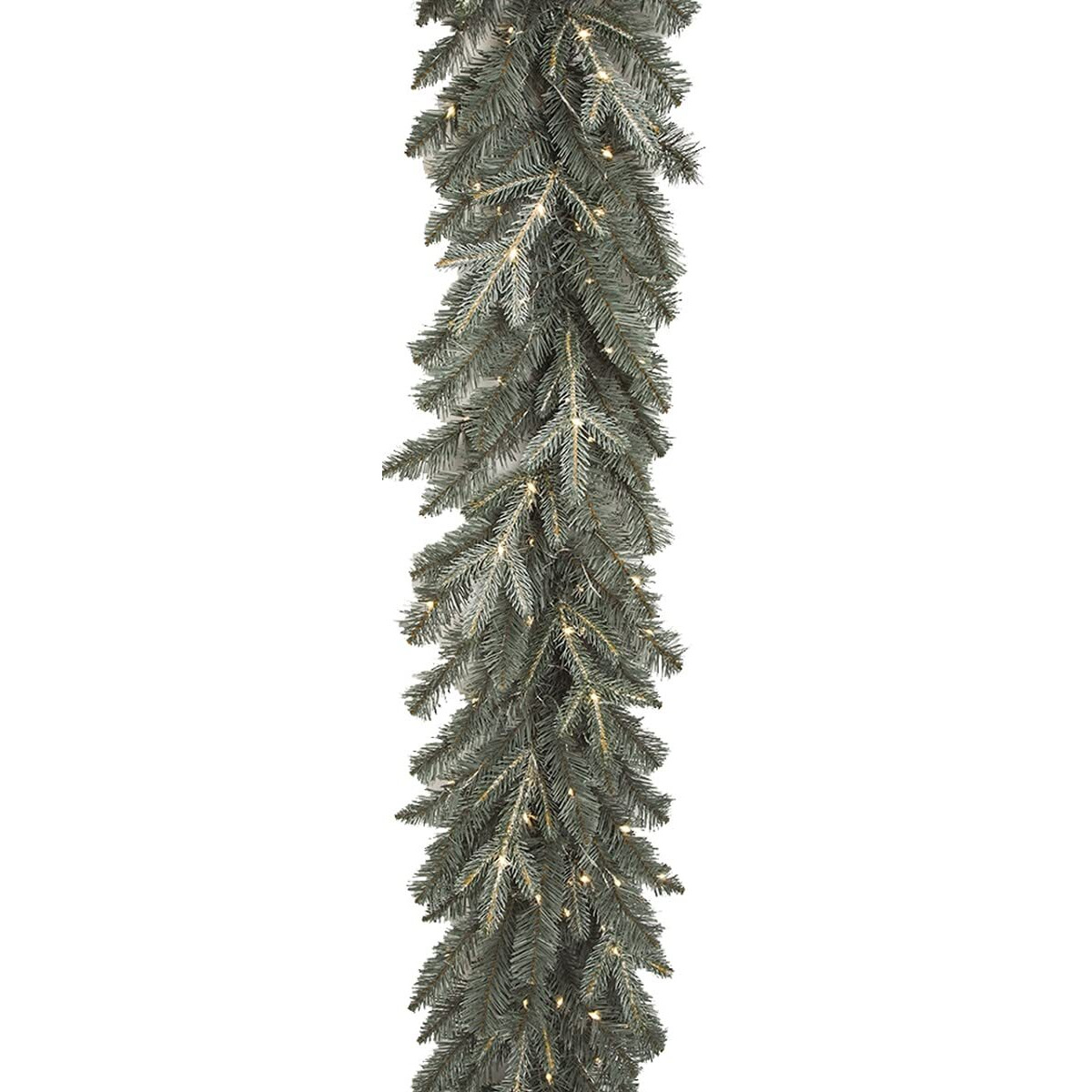 Autograph Foliages c-195094 9 ft Appalachian garland with Twinkling LED Rice Lights  Light Blue