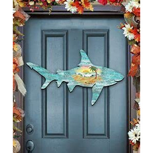 gDeBrekht 8198515 Shark Scenic Wooden christmas Ornament Set of 2