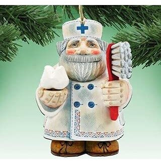 gDeBrekht 8151922 Dentist Wooden christmas Ornament Set of 2