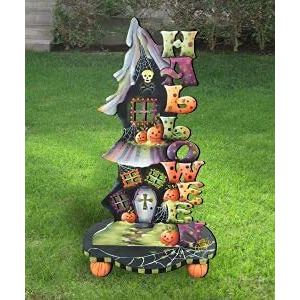 gDeBrekht 8457402 Halloween candle Holder Wooden Ornament by Jamie Mills Price Set of 2