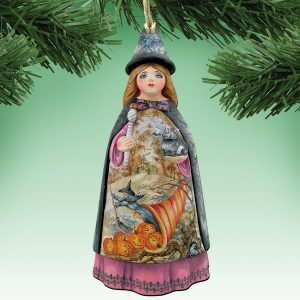 gDeBrekht 8114170 Halloween Witch Wooden Ornament Set of 2