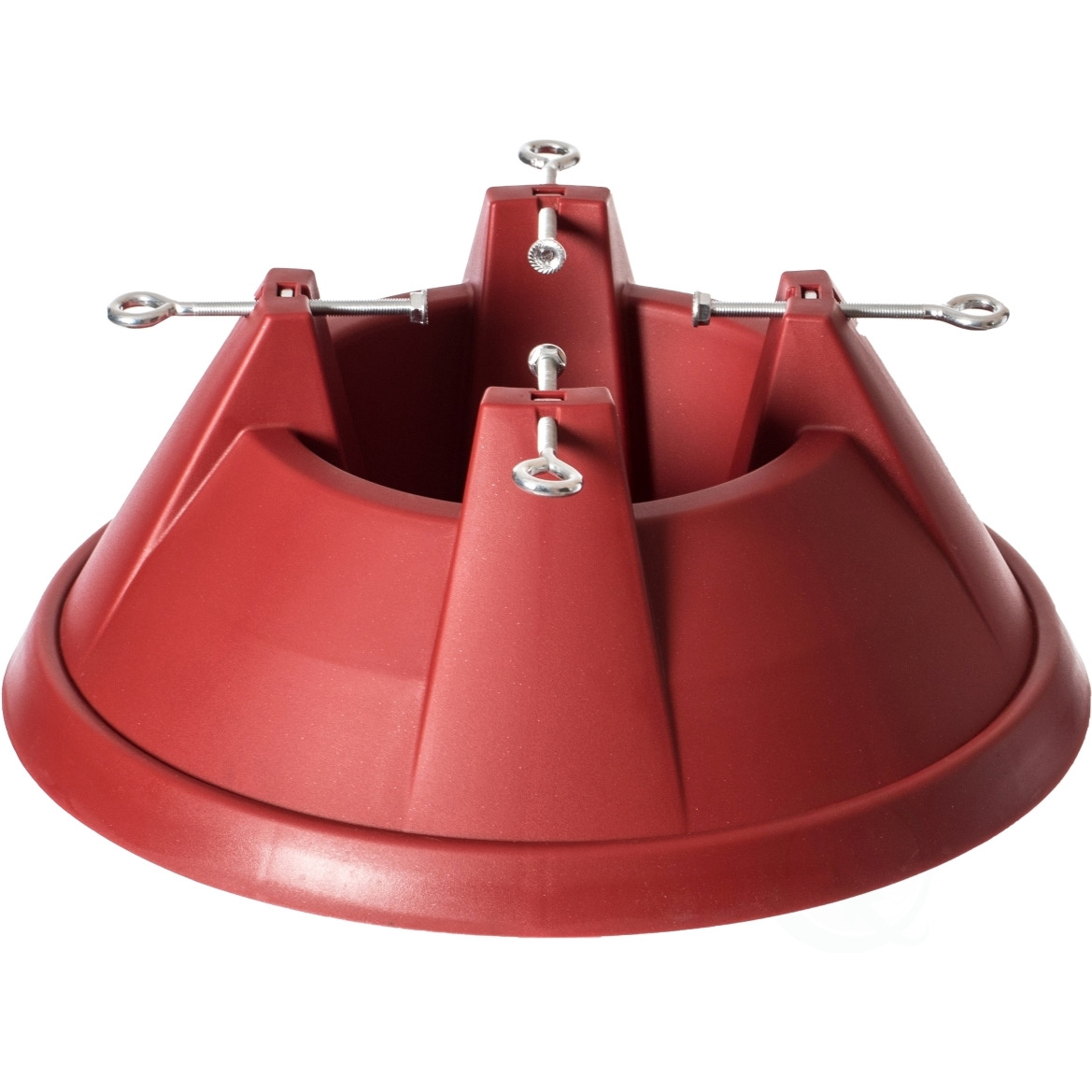 gardenised QI004154RD Plastic christmas Tree Stand with Screw Fastener  Red