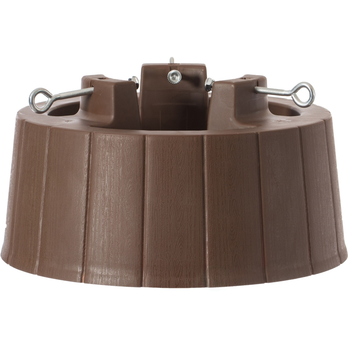 gardenised QI003953BR Plastic christmas Tree Stand with Screw Fastener  Brown