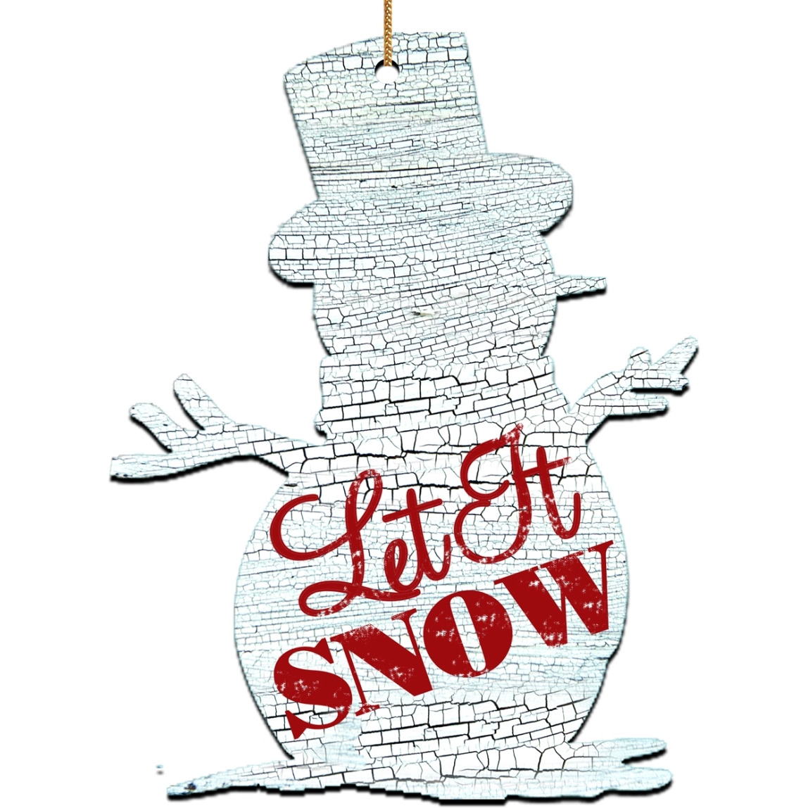 Designocracy 99801-M Let It Snow Snowman Wooden Magnet