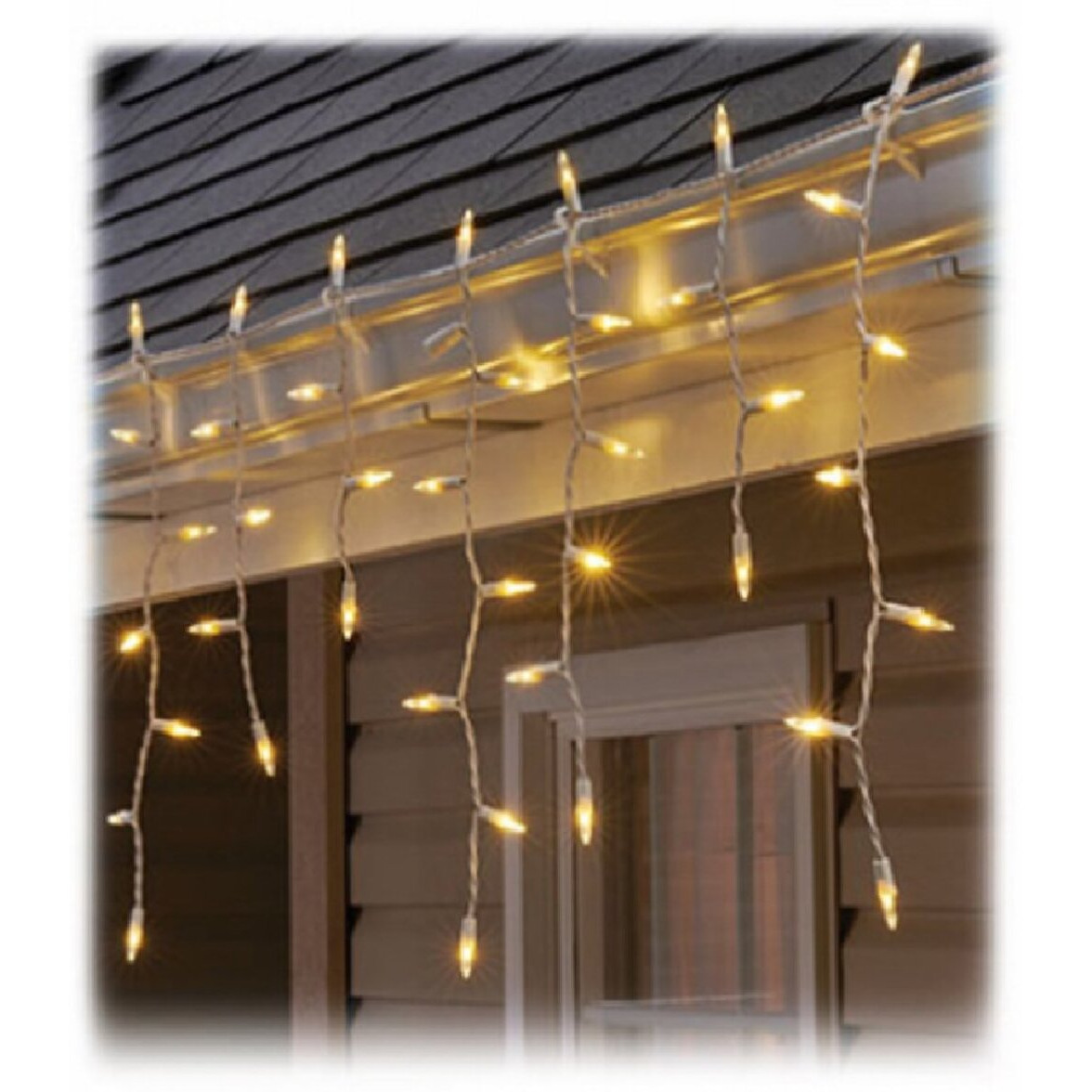 Sylvania 274746 100 Light Stay-Lit Icicle Set  Warm White