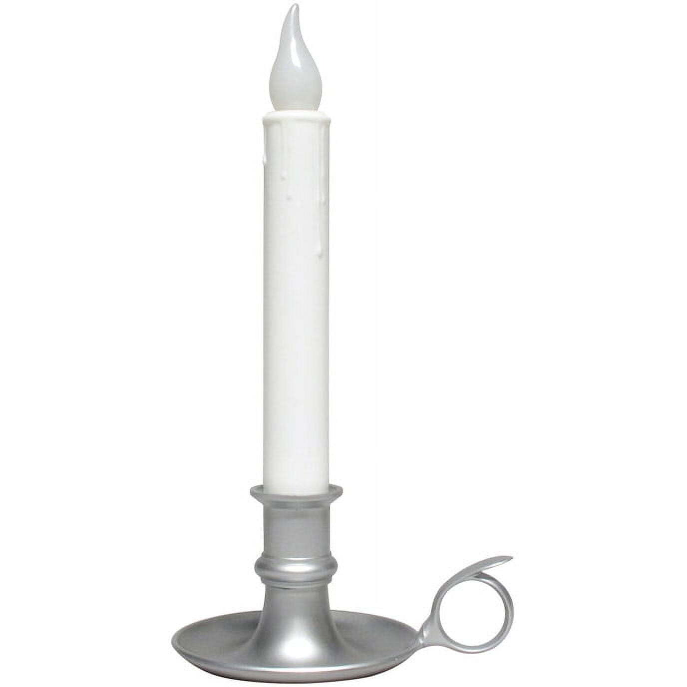No Scent Pewter Automatic Timer candle  8 in