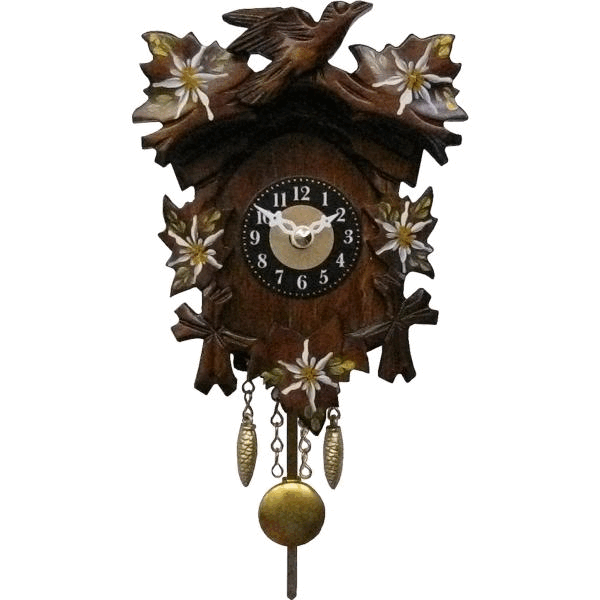 Engstler Battery-Operated clock White Flowers with Music & chimes