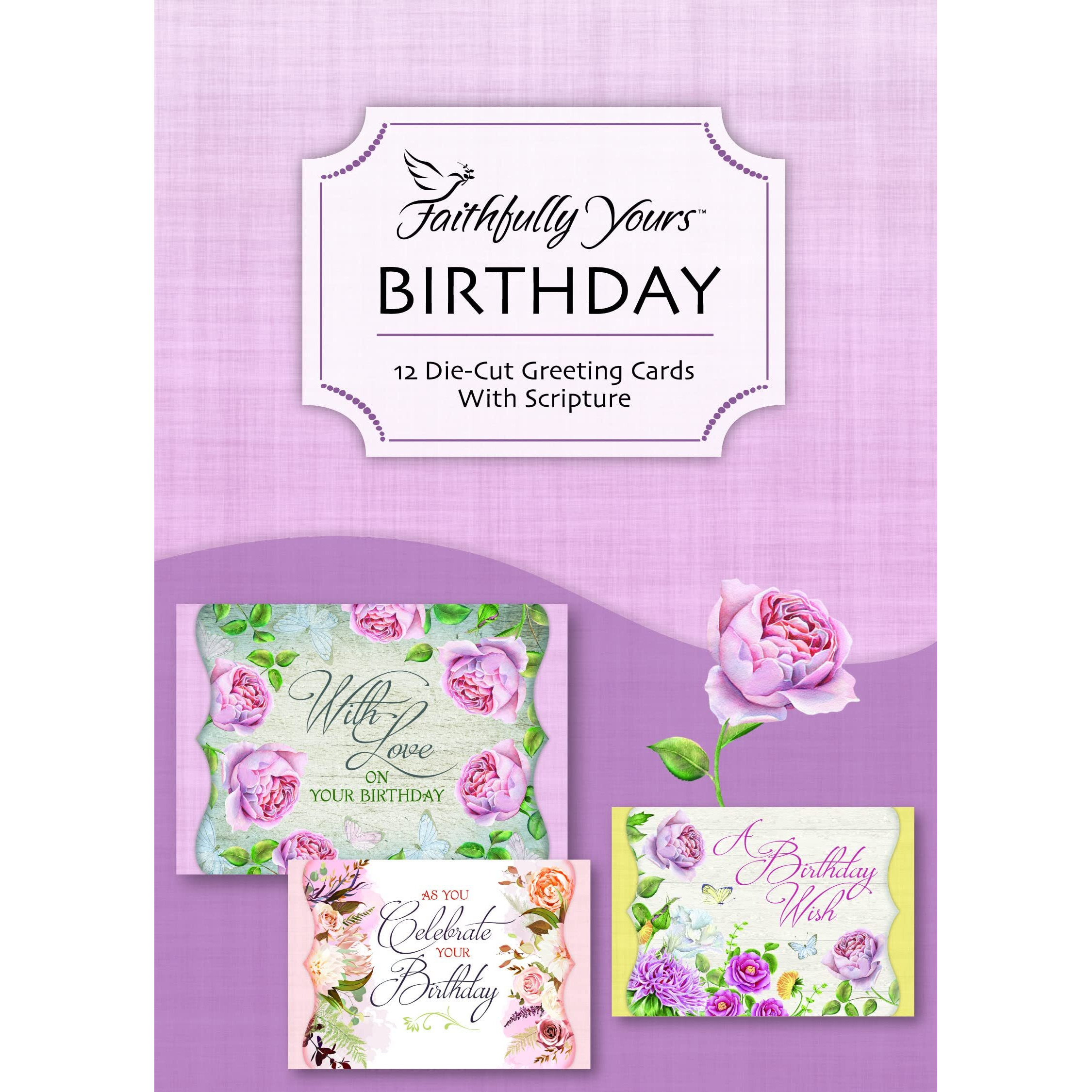 Faithfully Yours 256820 Boxed - card Birthday-Birthday Bouquet - Box of 12