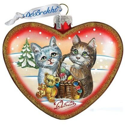 cat Handcrafted glass Ornament
