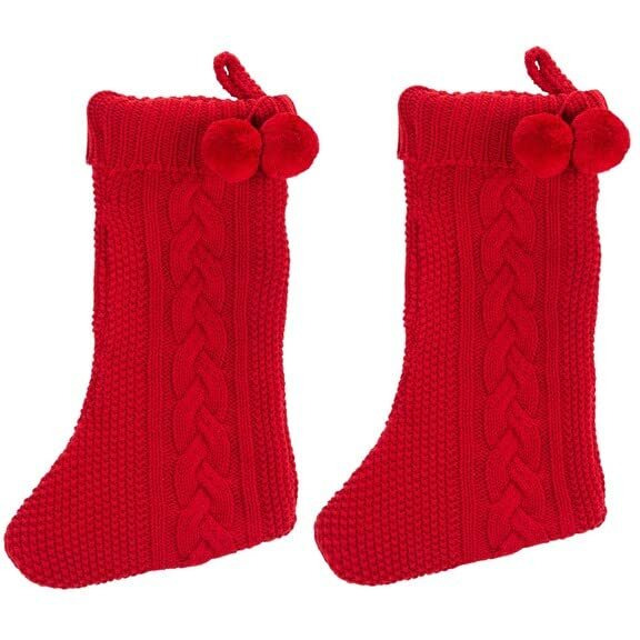 Nutmeg christmas Stocking  Red - Set of 2