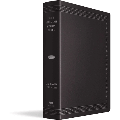 94762 NKJV Jeremiah Study Bible - Large Print - Black Leatherluxe by David Jeremiah