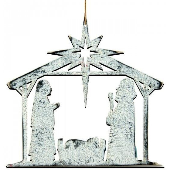 Nativity Holy Night Wooden Magnet Wall Decor