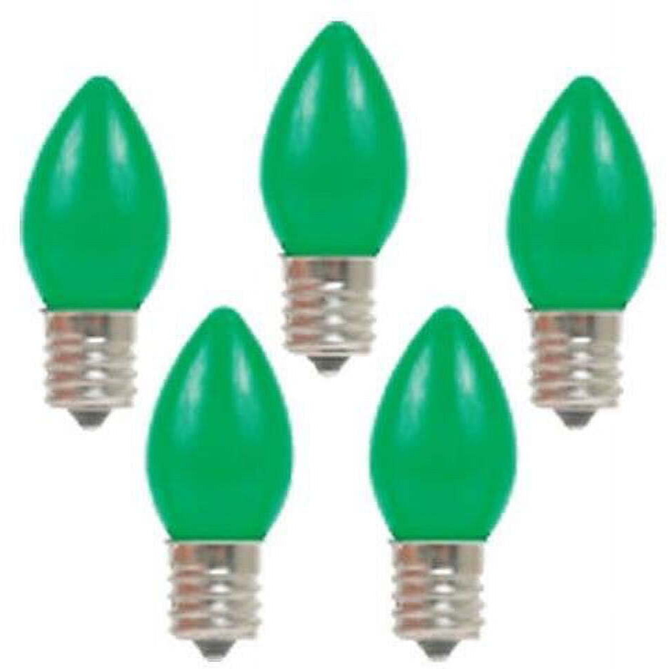 c7 christmas Light Bulbs  green  1 in - 25 Lights
