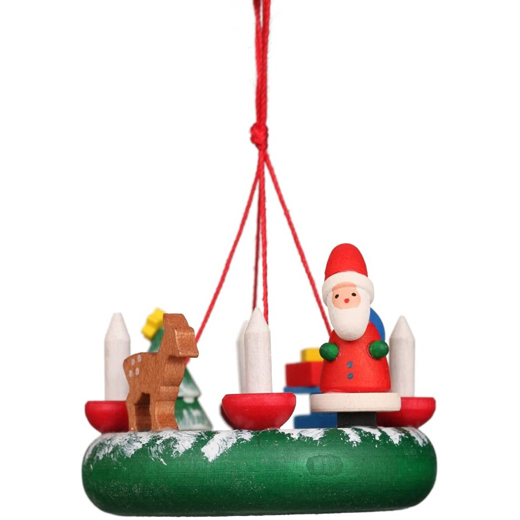 christian Ulbricht Ornament - Wreath with Santa - 2 x 225 x 225 in