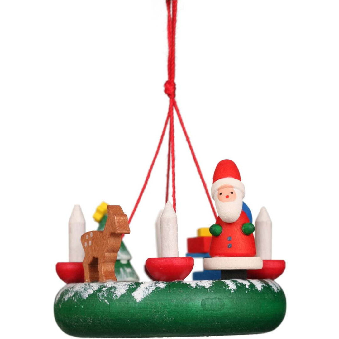 christian Ulbricht Ornament - Wreath with Santa - 2 x 225 x 225 in