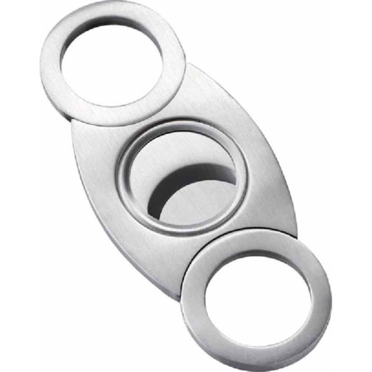 Bey-Berk International c113 Stainless Steel guillotine cigar cutter with Solid Back  Silver