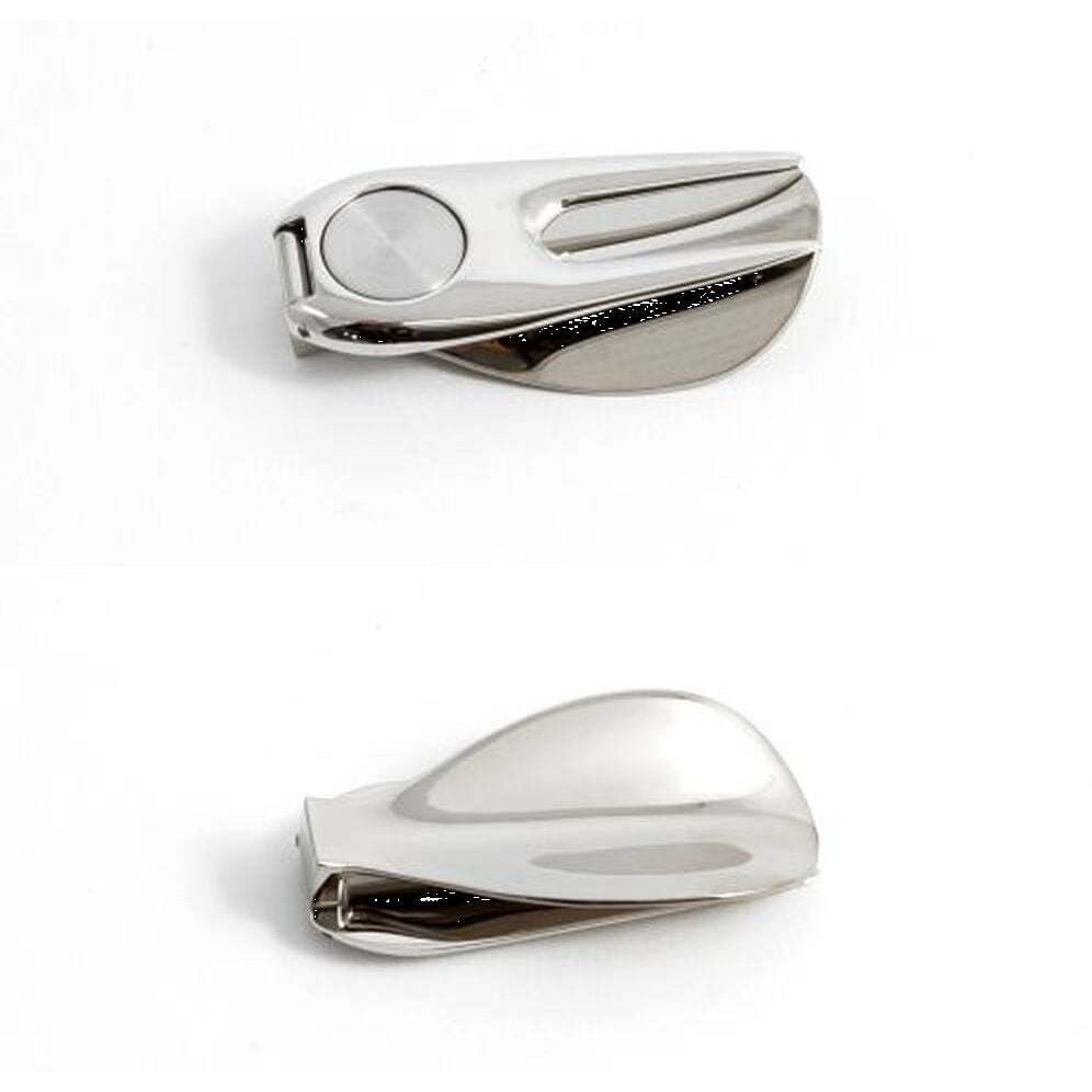 Bey-Berk International BB159S chrome Divot Tool with Ball Marker  Shoe Horn & cigar Holder - Silver